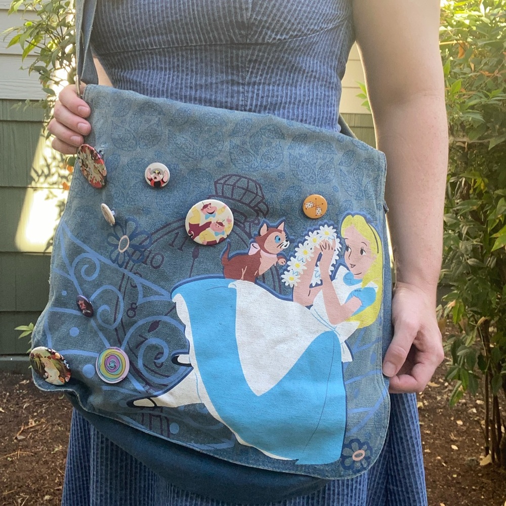 Pre-Loved Vintage Whimsical Crossbody Bag with Disney’s Alice in Wonderland